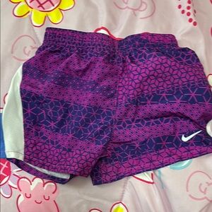 Nike Purple and Pink Athletic Shorts